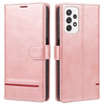 Voor Samsung Galaxy A33 5G Schokbestendig Splicing Leather Case Wallet Stand Magnetische Sluiting Beschermende Shell