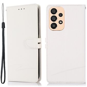 Voor Samsung Galaxy A33 5G Cross Texture lederen Stand Feature Case Wallet Anti-shock beschermende telefoonhoes met riem