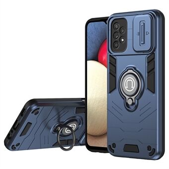 Voor de Samsung Galaxy A33 5G Case Ring Kickstand Camera Bescherming PC+TPU Telefoonhoesje