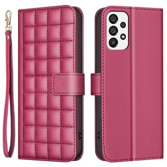 BINFEN COLOR BF34 voor Samsung Galaxy A33 5G Case met Lederen Band Telefoonhoesje