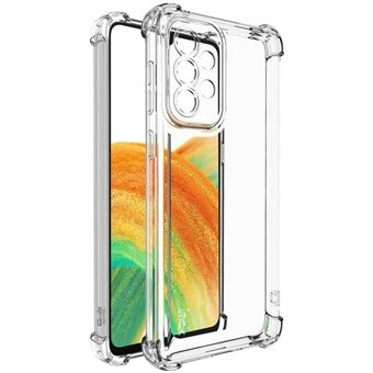 IMAK UX-4 Serie voor Samsung Galaxy A33 5G Hoes Rechte Frame Vierhoek Schokbestendige Transparante TPU Hoes