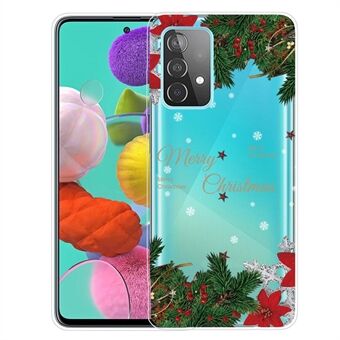 Voor Samsung Galaxy A33 5G Vrolijk Kerstfeest Telefoonhoes Patroon Afdrukken Zachte TPU Anti-Drop Beschermhoes