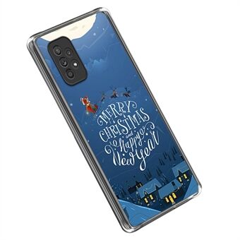 Voor Samsung Galaxy A33 5G Christmas Series Flexibele TPU Back Cover Patroon Afdrukken Drop-proof Anti- Scratch Case