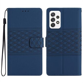 Voor Samsung Galaxy A33 5G Telefoonhoesje Portemonnee Skin-touch Gevoel Leer Retro bedrukt patroon Stand Telefoon Shell