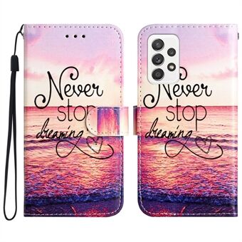 Voor Samsung Galaxy A33 5G PU lederen portemonnee patroon afdrukken telefoonhoes Stand Cover