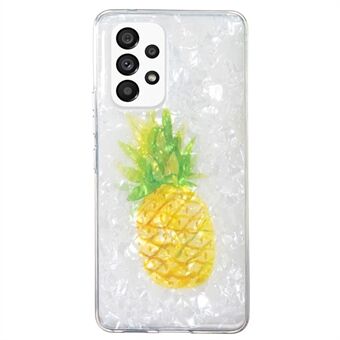 Voor Samsung Galaxy A33 5G IMD Marble Flower Cover Shell Pattern Soft TPU-telefoonhoes