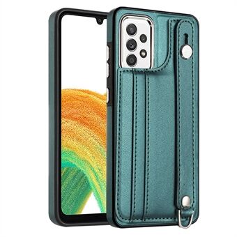 YB Leather Coating Series-5 Kickstand Telefoonhoes voor Samsung Galaxy A33 5G Kaarthouder Schokbestendige TPU Cover