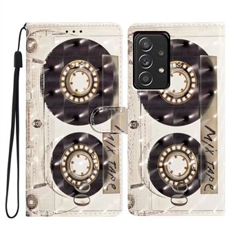 Voor Samsung Galaxy A33 5G Hoesje met Staander PU Lederen 3D Patroon Print Telefoonhoesje