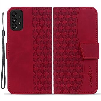 Voor Samsung Galaxy A33 5G Hoesje Portemonnee Gedrukt Rhombus Lederen Cover