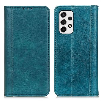 Magnetische Auto Closure Litchi Texture Split Leather Wallet Stand Shockproof Anti-val Cover voor Samsung Galaxy A53 5G