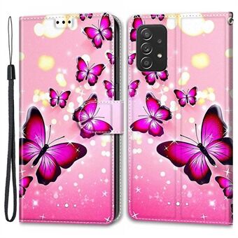 Patroon printen Leren Flip Hoesje met Kaarthouder Magneet Folio Stand Schokbestendige TPU Binnenkant met Band voor Samsung Galaxy A53 5G