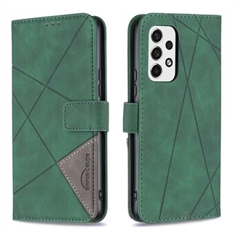 BINFEN COLOR BF05 Schokbestendig Geometrisch bedrukt Flip PU lederen hoesje Portemonneehoes met Stand voor Samsung Galaxy A53 5G