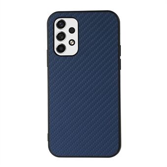 Lichte slanke schokbestendige PU-leer gecoate pc + TPU-telefoonhoes met koolstofvezeltextuur voor Samsung Galaxy A53 5G