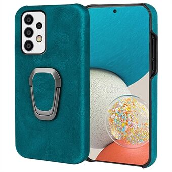 Incomplete Covering Phone Shell PU Leather Coated PC Back Case met draaibare standaard voor Samsung Galaxy A53 5G