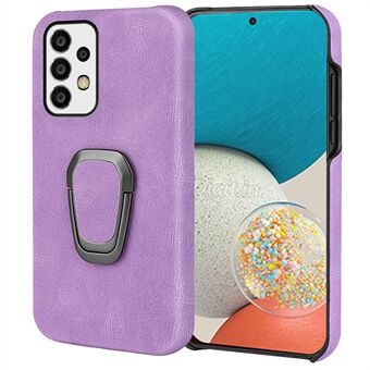 Incomplete Covering Phone Shell PU Leather Coated PC Back Case met draaibare standaard voor Samsung Galaxy A53 5G