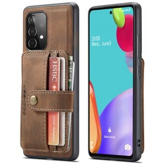 JEEHOOD voor Samsung Galaxy A53 5G Afneembare 2-in-1 Portemonnee Ontwerp RFID Blokkeren Leer Gecoat TPU Telefoon Case Cover