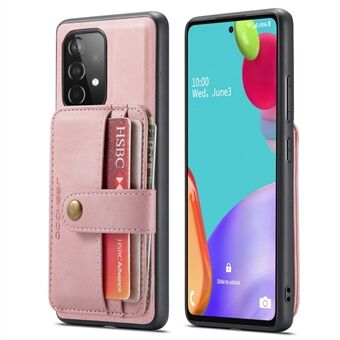 JEEHOOD voor Samsung Galaxy A53 5G Afneembare 2-in-1 Portemonnee Ontwerp RFID Blokkeren Leer Gecoat TPU Telefoon Case Cover