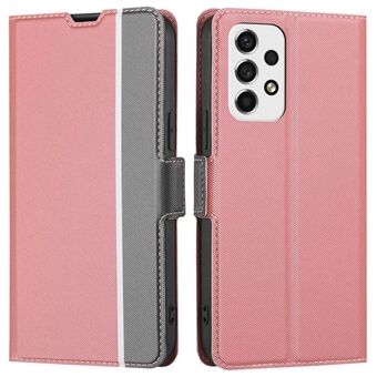 Voor Samsung Galaxy A53 5G Ultra Slim Anti-val PU Lederen Telefoon Cover Precieze Uitsparingen Gemakkelijk te openen Beschermende Shell Telefoon Case Stand Kaarthouder