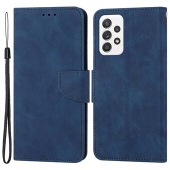 Voor Samsung Galaxy A53 5G Drop-proof Effen Kleur Kalf Getextureerde Magnetische Sluiting PU Leather Case Wallet Stand anti- Scratch Telefoon Cover