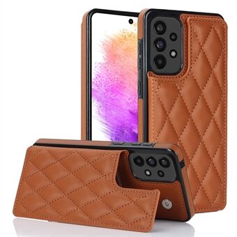 Voor Samsung Galaxy A53 5G RFID-blokkeerkaarthouder Telefoonstandaard Case PU-leer + TPU-telefoonhoes