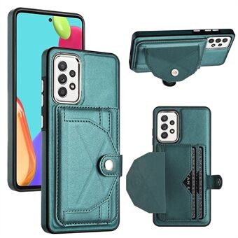 YB Leather Coating Series-4 voor Samsung Galaxy A53 5G Leather Coated TPU Phone Case met Kickstand Card Slots