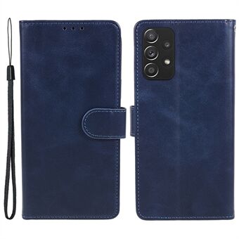 Voor Samsung Galaxy A53 5G Calf Texture Folding Stand Cover Leather Wallet Phone Case