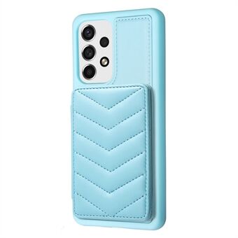 BF26 Kaarthouder Telefoon Shell Voor Samsung Galaxy A53 5G, anti- Scratch Kickstand Magnetische PU Leer + TPU Telefoon Case