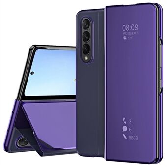 Voor Samsung Galaxy Z Fold4 5G PC Mirror Surface View Window Case Stand Auto-geabsorbeerde magnetische anti-val telefoonhoes