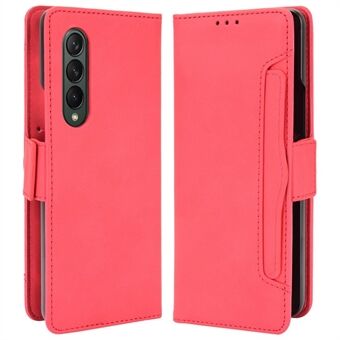 Telefoonhoes met meerdere kaartsleuven voor Samsung Galaxy Z Fold4 5G, PU-lederen folio-flipcover met portemonnee / Stand