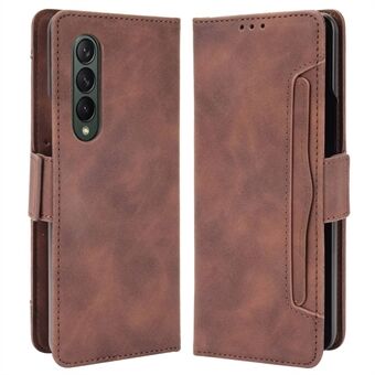 Telefoonhoes met meerdere kaartsleuven voor Samsung Galaxy Z Fold4 5G, PU-lederen folio-flipcover met portemonnee / Stand