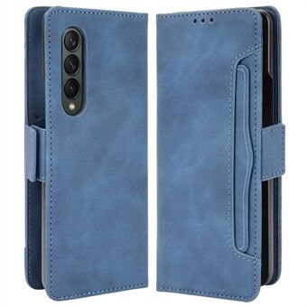 Telefoonhoes met meerdere kaartsleuven voor Samsung Galaxy Z Fold4 5G, PU-lederen folio-flipcover met portemonnee / Stand