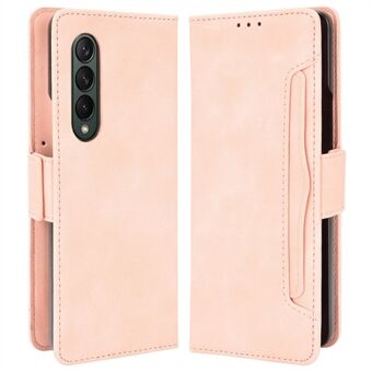 Telefoonhoes met meerdere kaartsleuven voor Samsung Galaxy Z Fold4 5G, PU-lederen folio-flipcover met portemonnee / Stand