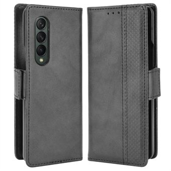 Voor Samsung Galaxy Z Fold4 5G Telefoonhoes Zijkant Magnetische Gesp Retro Stijl Portemonnee Lederen Stand Telefoonhoes