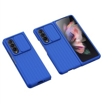 Voor Samsung Galaxy Z Fold4 5G Bagage Case Gestreept Ontwerp Opvouwbare Telefoon Case Slide Camera Bescherming Harde PC Cover