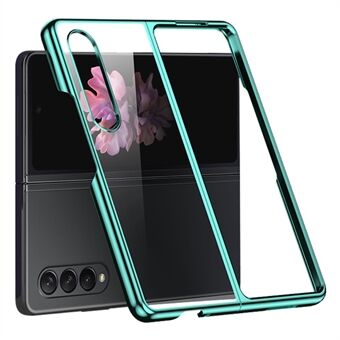 Voor Samsung Galaxy Z Fold4 5G Galvaniseren PC Telefoon Cover Slim Transparant Mobiele Telefoon Back Case