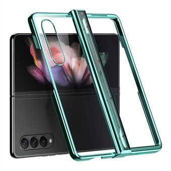 Voor Samsung Galaxy Z Fold4 5G Galvaniseren Opvouwbare telefoonhoes Zijscharnierbescherming Transparante pc-hoes