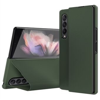 Voor Samsung Galaxy Z Fold4 5G Kevlar Textuur PU Leather Stand Case Magnetische Auto-sluiting Folio Flip Telefoon Cover