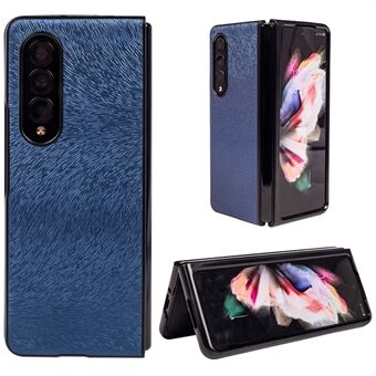 Voor Samsung Galaxy Z Fold4 5G Stijlvolle textuur bedrukt PU-leer + PC schokbestendig telefoonhoesje