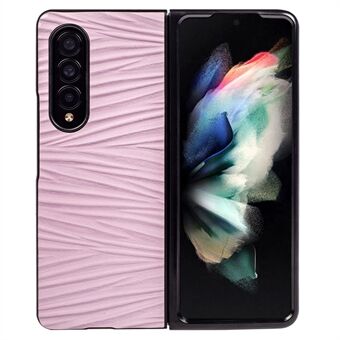 Ripple Texture lederen gecoate pc-hoes voor Samsung Galaxy Z Fold4 5G, anti- Scratch mobiele telefoon achterkant