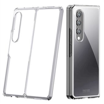 Voor Samsung Galaxy Z Fold4 5G Galvaniseren Frame Transparant Telefoonhoesje Harde pc Opvouwbare beschermhoes