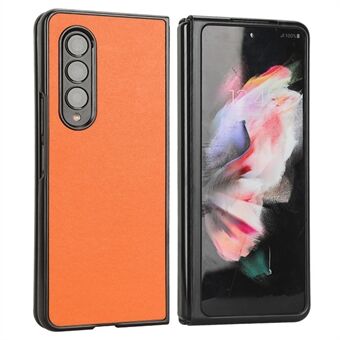 Voor Samsung Galaxy Z Fold4 5G lederen gecoate pc-telefoonhoes schokbestendige anti-slijtage beschermhoes