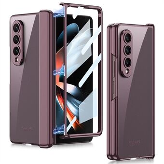 GKK Voor Samsung Galaxy Z Fold4 5G Magnetisch Scharnier PC Cover Volledige Bescherming Opvouwbare Telefoon Case met Gehard Glas Screen Film