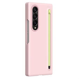 Voor Samsung Galaxy Z Fold4 5G Hoes Hard PC Telefoonhoes met Geharde Glasfolie en Stylus