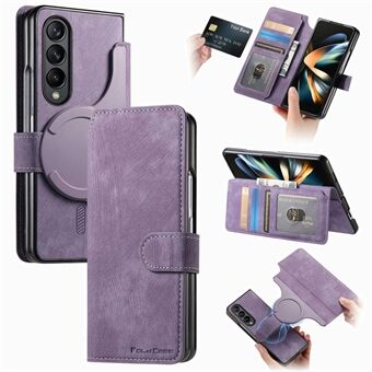 CASENEO Voor Samsung Galaxy Z Fold4 5G Leren Hoes 2-in-1 Magnetische Afneembare Wallet Telefoonhoesje