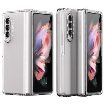 Voor Samsung Galaxy Z Fold4 5G Side Scharnier Hard Pc Case Precieze Uitsparing Lens Bescherming Telefoon Cover Met gehard Glas Film