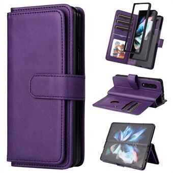 KT Multi-functionele Series-1 voor Samsung Galaxy Z Fold4 5G Volledige bescherming Telefoon Cover Stand PU lederen Flip Wallet Case met 10 kaartsleuven