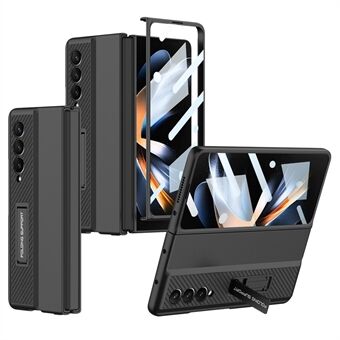 GKK Kickstand telefoonhoes voor Samsung Galaxy Z Fold4 5G schokbestendige harde pc-hoes Anti-drop slanke telefoonhoes met film van gehard glas