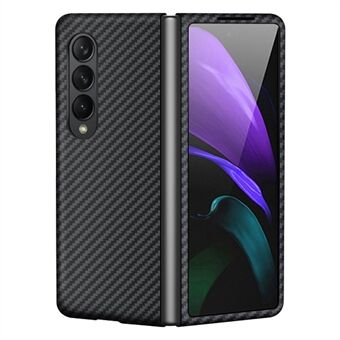 Voor Samsung Galaxy Z Fold4 5G Schokbestendig Koolstofvezel Textuur Aramidevezel Back Case Ultra Slim Phone Cover