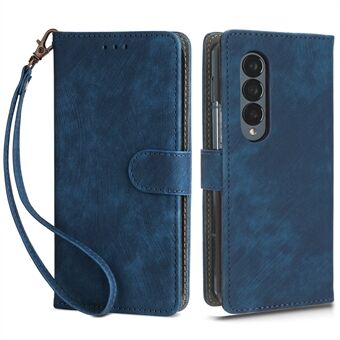 Voor Samsung Galaxy Z Fold4 5G Telefoon Portemonnee Case RFID Blocking Leather Phone Stand Cover met riem