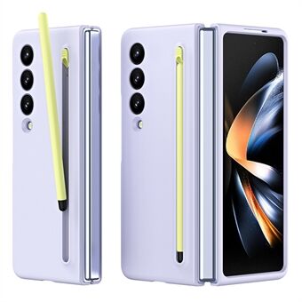 Voor Samsung Galaxy Z Fold4 5G Hoesje Gehard Glas Schermfilm PC Telefoonhoesje met Stylus Pen.